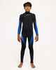 QUIKSILVER BOYS 4/3 MERCURY CHESTZIP STEAMER - TRUE BLACK