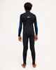 QUIKSILVER BOYS 4/3 MERCURY CHESTZIP STEAMER - TRUE BLACK