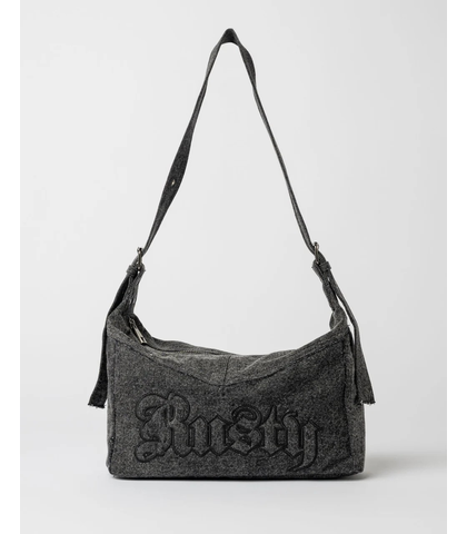 RUSTY LADIES ROXANNE DENIM SHOULDER BAG - WASHED BLACK