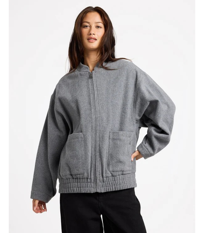 VOLCOM LADIES SHES DA BAMB JACKET - HEATHER GREY