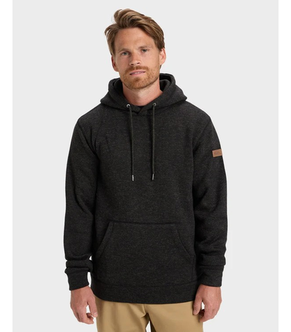 QUIKSILVER MENS KELLER HOODY - BLACK HEATHER