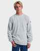QUIKSILVER MENS KELLER CREW - LT HEATHER GREY