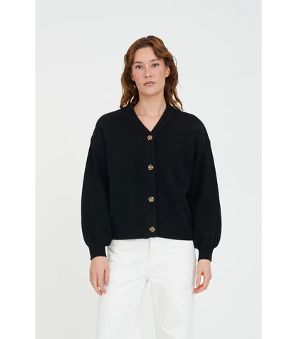 HUFFER LADIES KENDALL CARDIGAN - BLACK