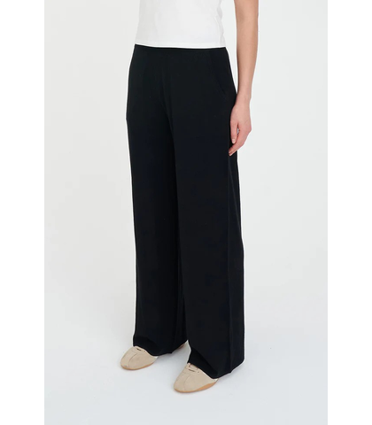 HUFFER LADIES MERINO LOUNGE PANT - BLACK