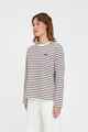HUFFER LADIES OUI OUI L/S RELAX TEE - CHESTNUT / CHALK