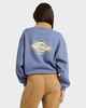 BILLABONG LADIES WAVE BREAK 1/2 ZIP CREW - STONE BLUE