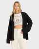 BILLABONG LADIES SOFT SUN CARDI - BLACK PEBBLE
