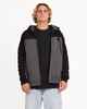 VOLCOM MENS DIVISION LINED ZIP UP HOODY - CHARCOAL HEATHER
