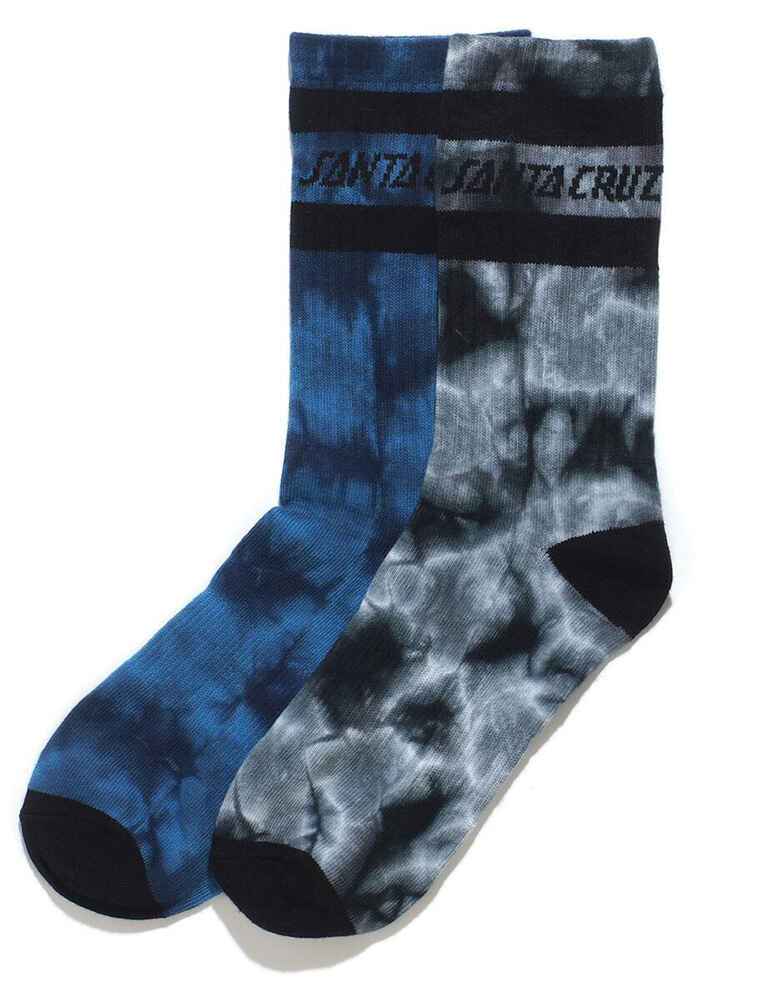 SANTA CRUZ MENS TIE DYE STRIP SOCK 2 PACK SIZE 812 Mens