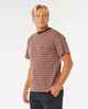 RIPCURL MENS SEARCH STRIPE TEE - COFFEE
