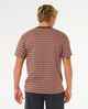 RIPCURL MENS SEARCH STRIPE TEE - COFFEE