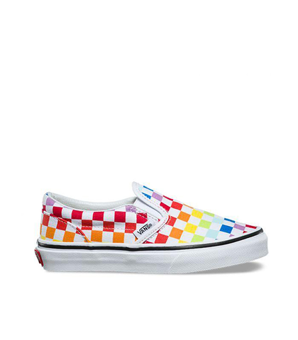 VANS CLASSIC SLIP ON - CHECKERBOARD RAINBOW - Footwear-Youth Shoes : Sequence VANS S18