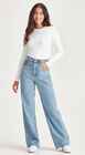 JUNK FOOD JEANS - AVRIL WIDE LEG JEAN - BLUE - NO RIPS