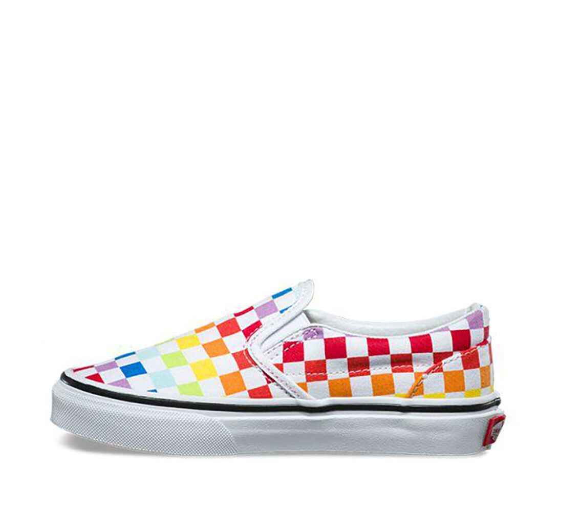 VANS CLASSIC SLIP ON - CHECKERBOARD RAINBOW - Footwear-Youth Shoes : Sequence VANS S18