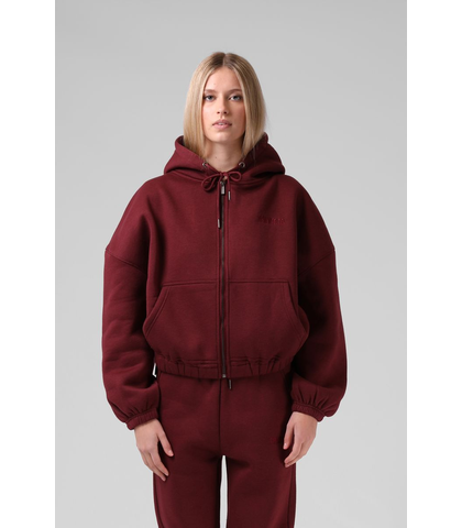 RPM LADIES ZIP THRU HOODY - RED WINE