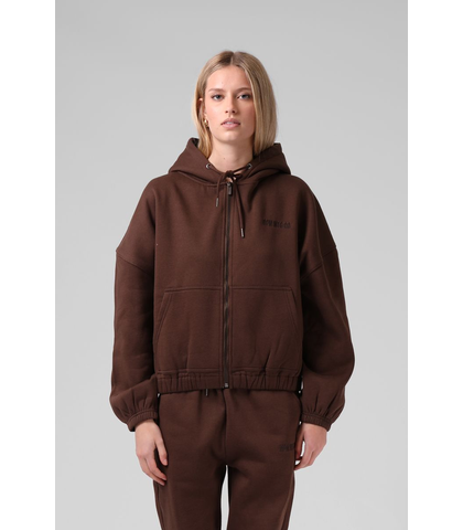 RPM LADIES ZIP THRU HOODY - BRUNETTE BROWN