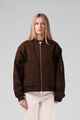 RPM LADIES QUILTED BOMBER JACKET - CHOCOLATE