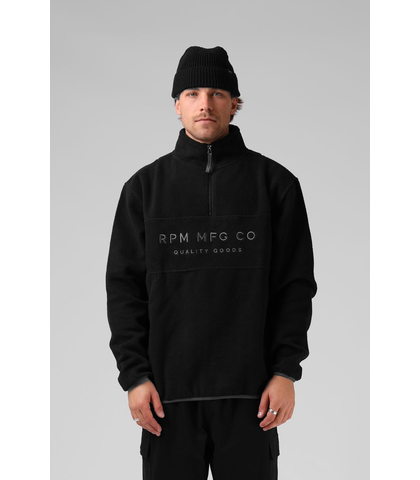 RPM MENS POLAR 1/4 ZIP - BLACK
