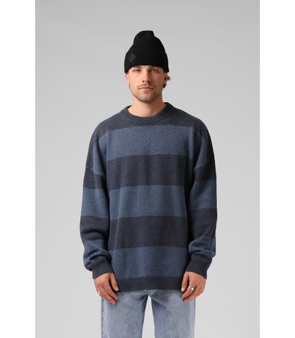 RPM MENS MERINO KNIT - OCEAN STRIPE