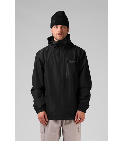 RPM MENS QUILTED RAINCOAT - BLACK