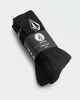 VOLCOM MENS FULL STONE SOCK 3 PACK - BLACK