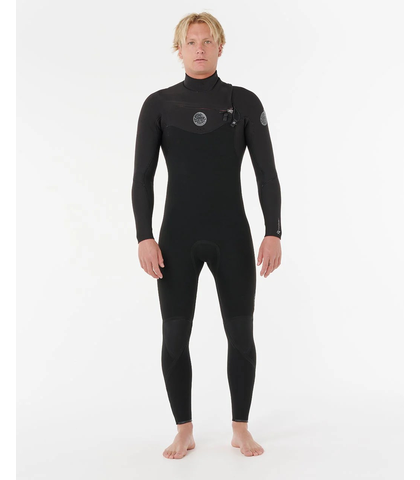 RIPCURL MENS 4/3 FASHBOMB CHESTZIP STEAMER - BLACK