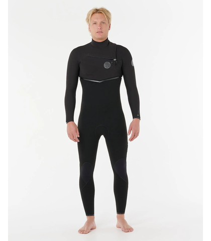 RIPCURL MENS 4/3 E-BOMB CHESTZIP STEAMER - BLACK