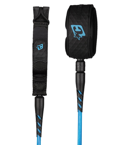 CREATURES MEDIUM DUTY 6 FT LEASH - CYAN TWIST / BLACK