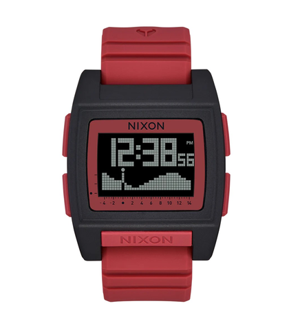 NIXON BASE TIDE PRO WATCH - BLACK / HOT SAUCE