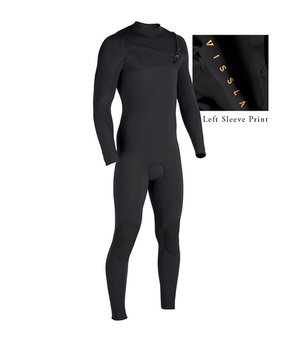 VISSLA MENS 7 SEAS TRIPPER 3/2 C/ZIP STEAMER - BLACK