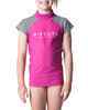 RIPCURL GIRLS BREAKERS CAP SLEEVE RASHSHIRT - PINK