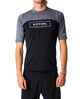 RIPCURL MENS UNDERLINE RELAXED S/S RASHSHIRT - BLACK