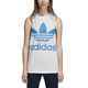 ADIDAS LADIES TREFOIL TANK - WHITE/ SUPER BLUE