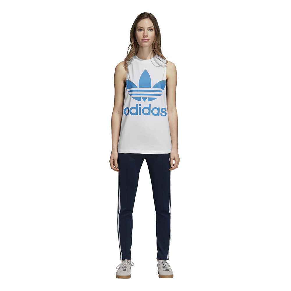 ADIDAS LADIES TREFOIL TANK - WHITE/ SUPER BLUE - Womens-Top : Sequence ...