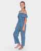 BILLABONG GIRLS INDIGO STRIPE JUMPSUIT - INDIGO