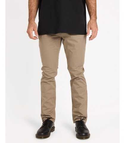VOLCOM MENS SOLVER LITE 5 POCKET PANT - BRINDLE