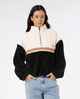 RIPCURL LADIES SURF REVIVAL POLAR FLEECE - WASHED BLACK / RAINBOW