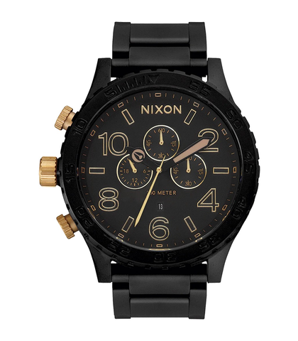 NIXON 51-30 CHRONO WATCH - MATTE BLACK / GOLD