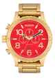 NIXON 51-30 CHRONO WATCH - GOLD / RED