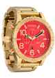 NIXON 51-30 CHRONO WATCH - GOLD / RED