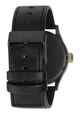 NIXON SENTRY LEATHER WATCH - MATTE BLACK / GOLD