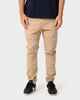 RUSTY MENS HOOK OUT ELASTIC WAIST PANT - KHAKI