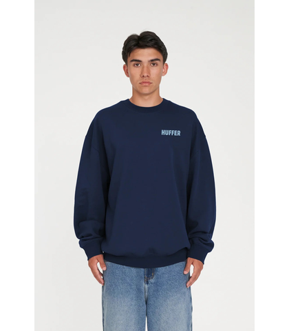 HUFFER MENS WEEKEND CREW - GRINI - NAVY