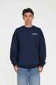 HUFFER MENS WEEKEND CREW - GRINI - NAVY