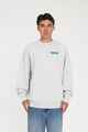 HUFFER MENS WEEKEND CREW - GRINI - SILVER MARLE