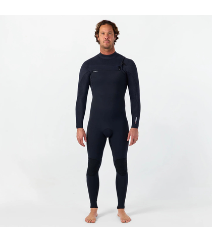 O'NEILL MENS 4/3 HYPERFREAK CHEST ZIP STEAMER - BLACK