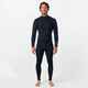 O'NEILL MENS 4/3 HYPERFREAK CHEST ZIP STEAMER - BLACK