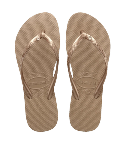 HAVAIANA'S SLIM SW CRYSTAL JANDAL - ROSE GOLD