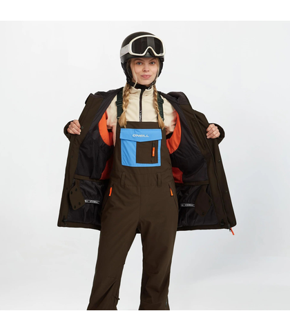 O'NEILL LADIES PEAK SNOW BIB - COFFEE BEAN