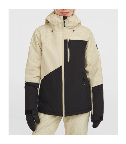 O'NEILL LADIES CRUZ TRIPLE SNOW JACKET - MACARON ANIMALICA